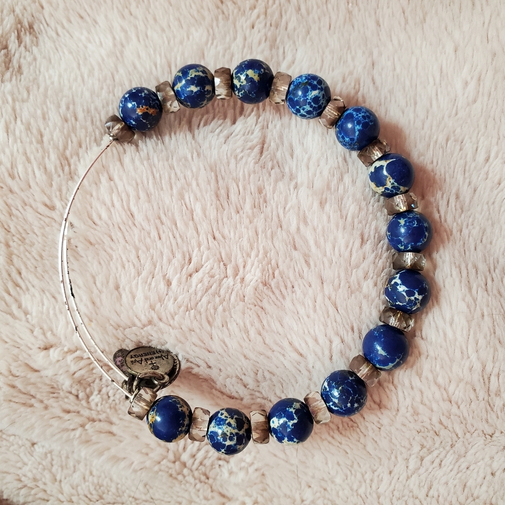 Expandable Blue & Silver Bracelet